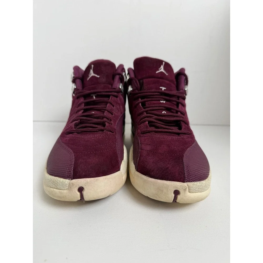 Air Jordan 12 Retro Bordeaux Burgundy Suede Mens Size 8 Shoes 130690-617